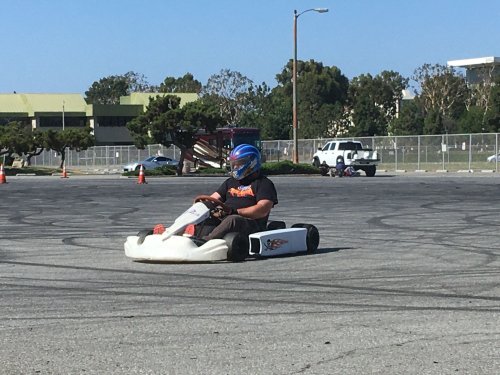 Jonny in go-kart 